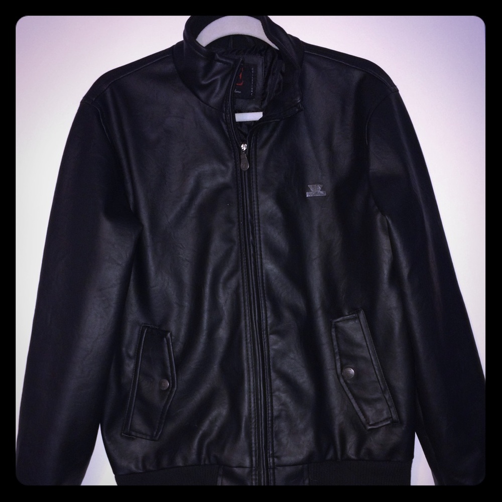 AE di Milano Black Leather Jacket